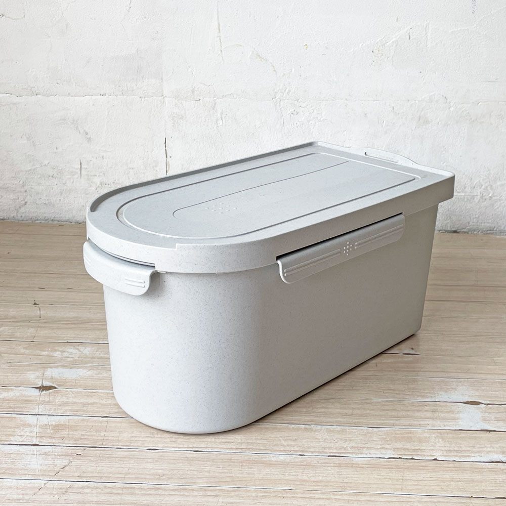 タッパーウェア Tupperware キッチンキーパー お米 10kg 密閉収納 2重蓋 保存容器 ライトストーングレー 廃盤 未使用品 ★