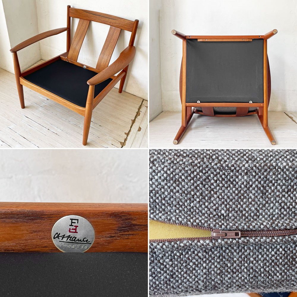 フランス＆サン France & Son Model118 イージーチェア 1Pソファ チーク材 グレーテ・ヤルク Grete Jalk 北欧ビンテージ デンマーク ★