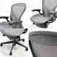 ハーマンミラー Herman Miller アーロンチェア デスクチェア リマスタード ライト Bサイズ グラファイトベース ビル・スタンフ ＆ ドン・チャドウィック ポスチャーフィット B ●