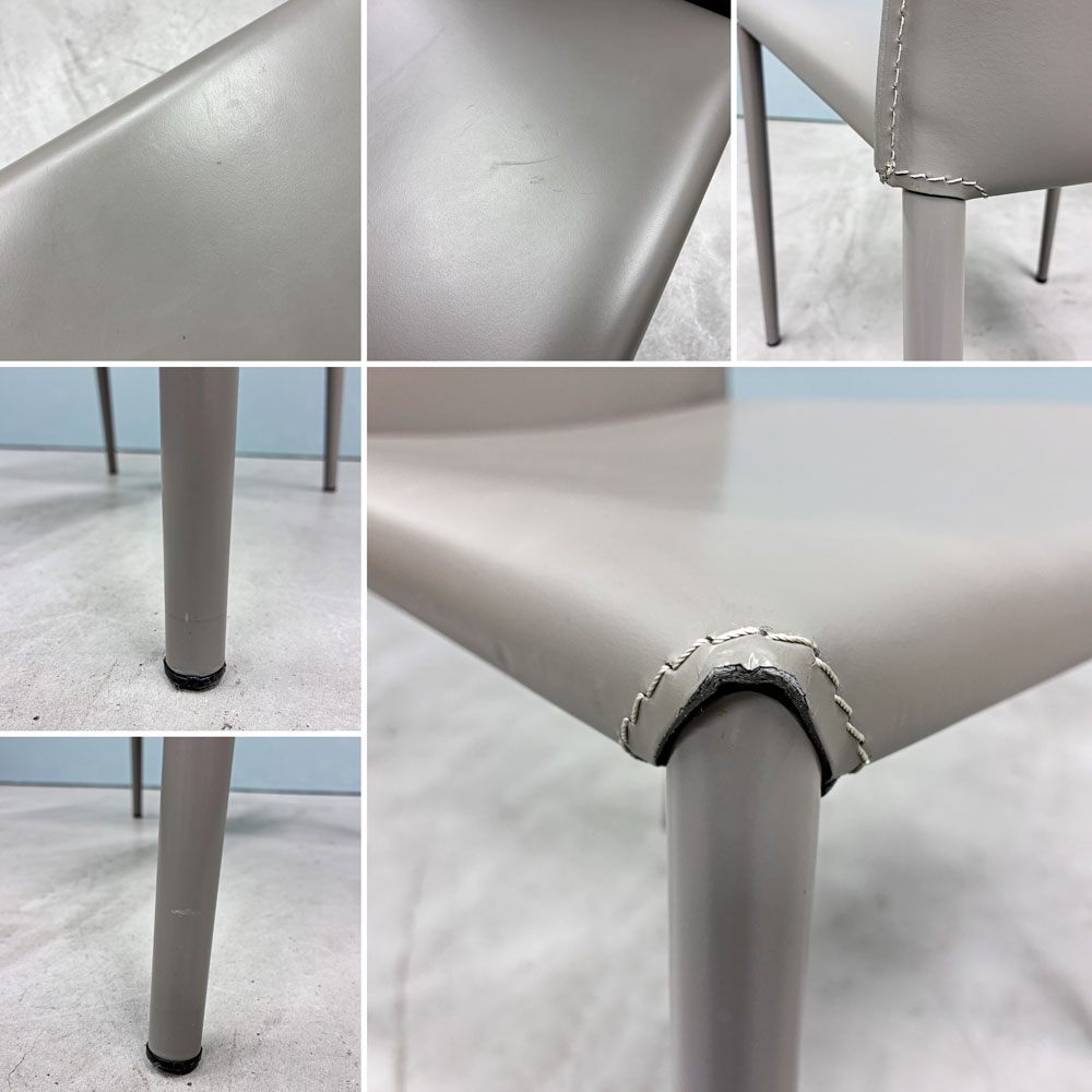 カリガリス Calligaris ボヘム BOHEME ダイニングチェア トープ 再生レザー ミニマル モダン イタリア  A ◎