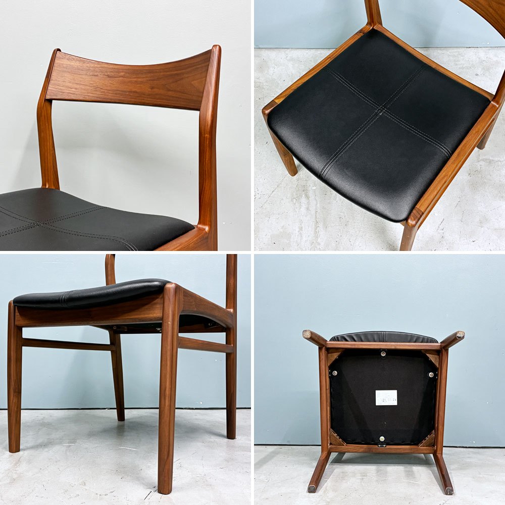 ノーウェアライクホーム NOWHERE LIKE HOME オーウェン OWEN ダイニングチェア Dining Chair アームレス ウォールナット材 PVCレザー ◎