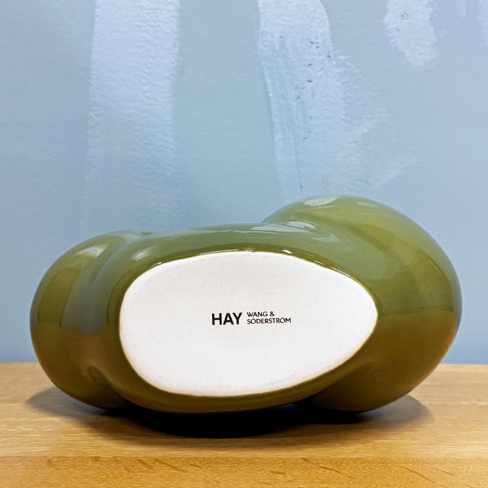 ヘイ HAY チュビー Chubby Vase フラワーベース オリーブグリーン H20cm ワン＆ソーダーストロム Wang & Soderstrom デンマーク ◎