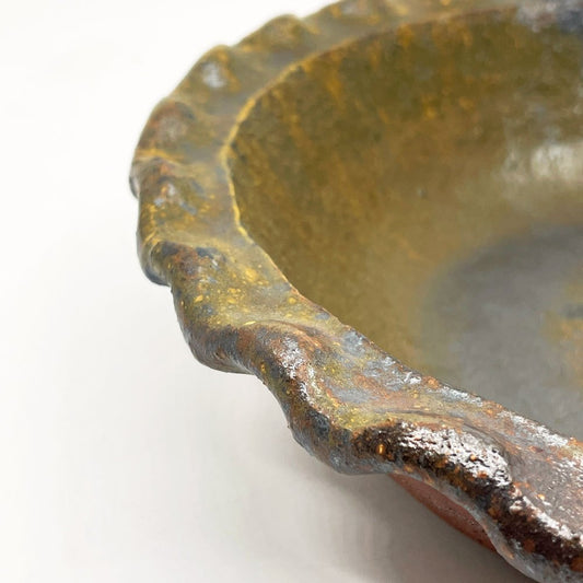 壷田和宏・亜矢 オーブンウエア 鉢 Φ23.5x5.5cm 現代作家 ●