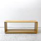 無印良品 MUJI オーク無垢材 ダイニングベンチ 板座 AVボード ローボード ロの字 W120cm ナチュラルモダン ●