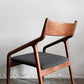 宮崎椅子製作所 ペペチェア PEPE side chair 背無垢タイプ ウォールナット ファブリックシート グレー系 フィンガージョイント 村澤一晃 A ■