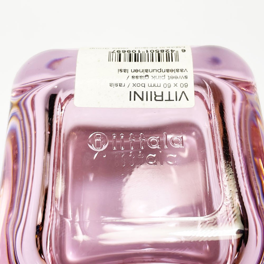 イッタラ iittala ビトリーニ Vitriini ガラス ボックス 小物入れ スイートピンク アヌ・ペンティネン Anu Penttine 美品 フィンランド 北欧雑貨 ★