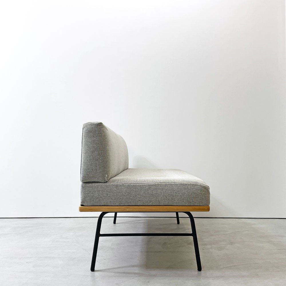 ウニコ unico ファニート ベンチ FUNEAT bench 鉄脚 オーク材 × スチールレッグ カバーリング W125cm カフェスタイル ●
