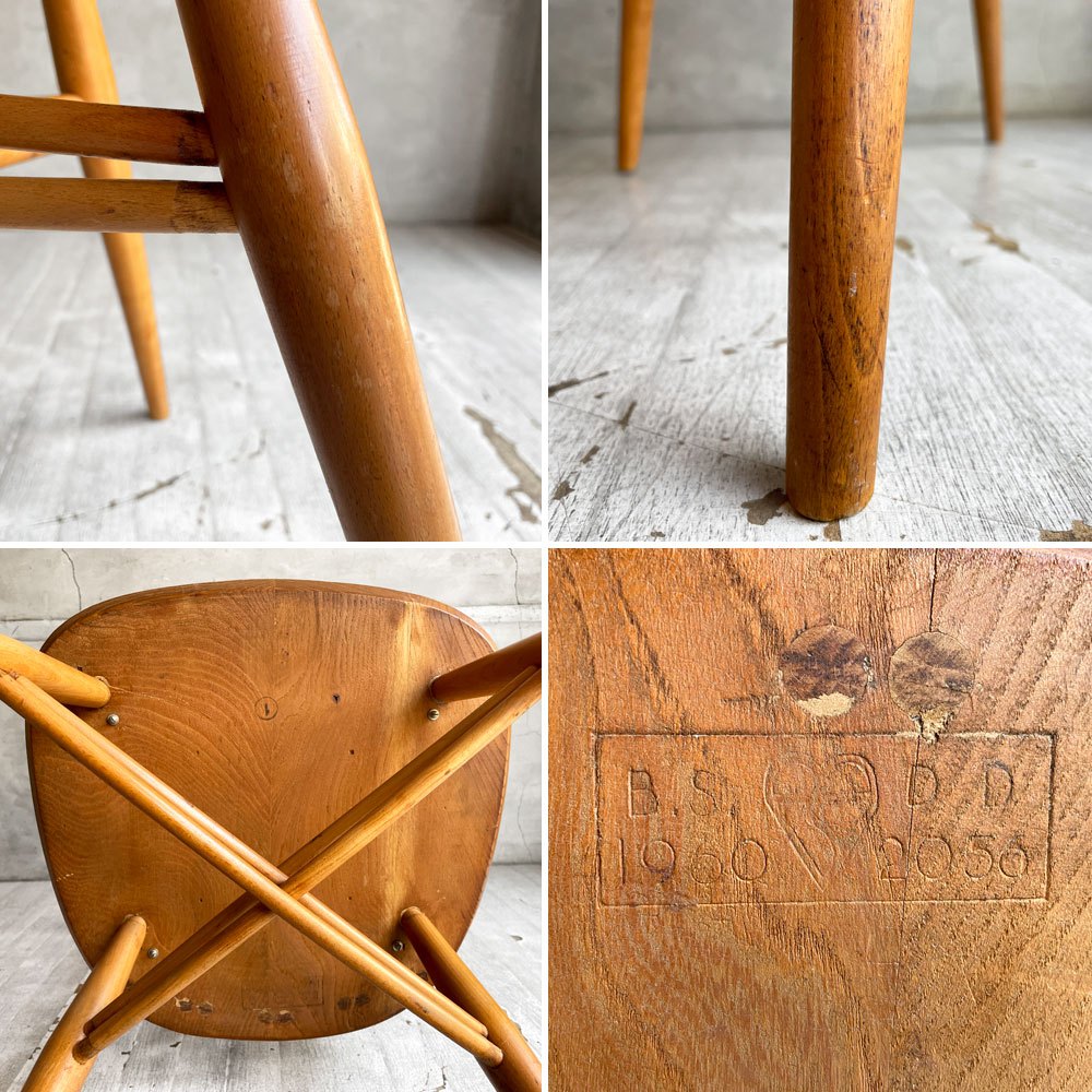 アーコール Ercol クロスバックチェア エックスバック ラティスドチェア エルム材 UKビンテージ Vintage 英国家具 ♪