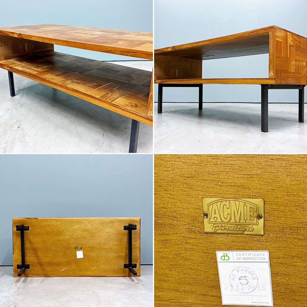 アクメファニチャー ACME Furniture トロイ コーヒーテーブル TROY COFFEE TABLE チーク無垢材 古材 W90cm ◎