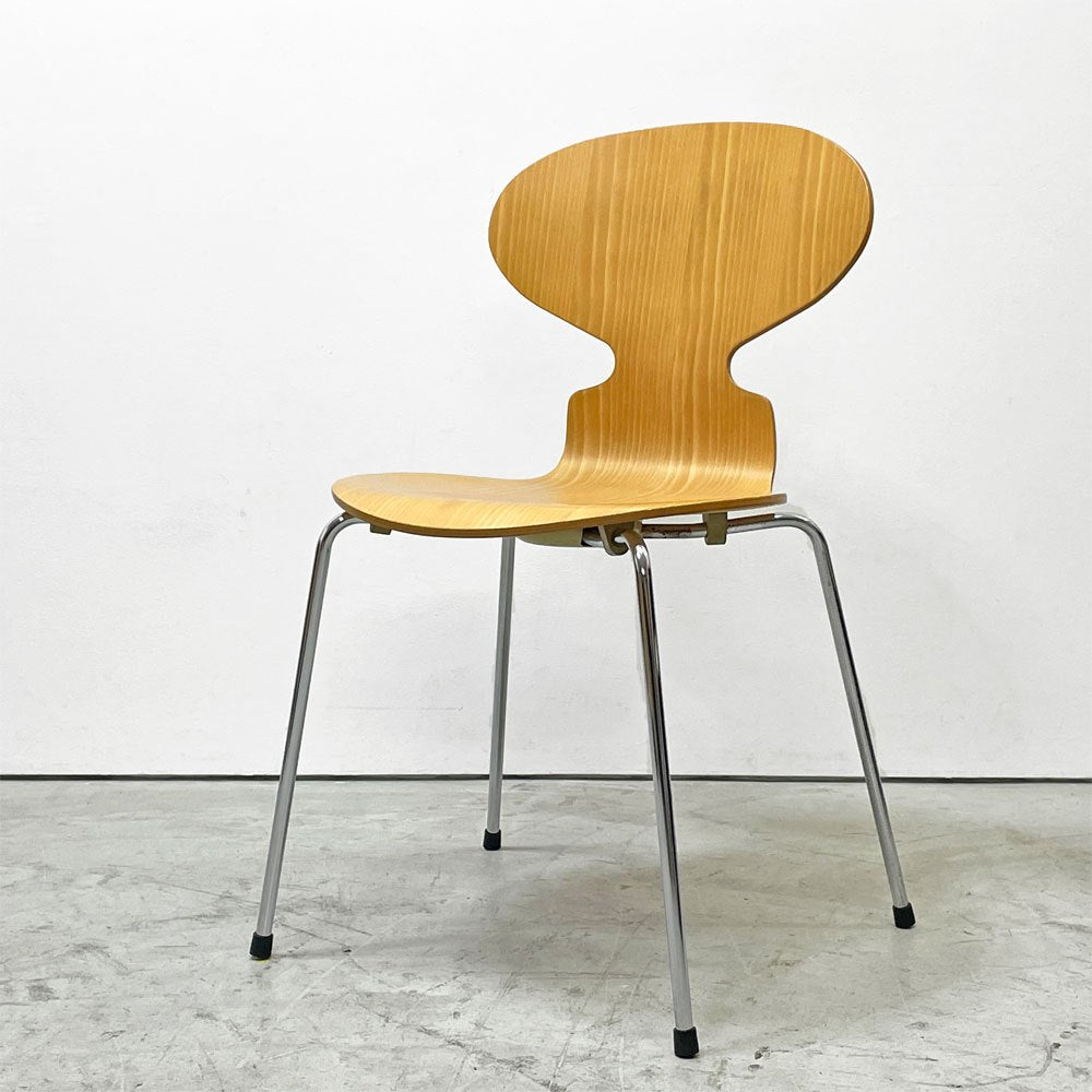 フリッツハンセン Fritz Hansen アントチェア 4本脚 ナチュラルビーチ ラッカー アルネ・ヤコブセン 北欧家具 H ●