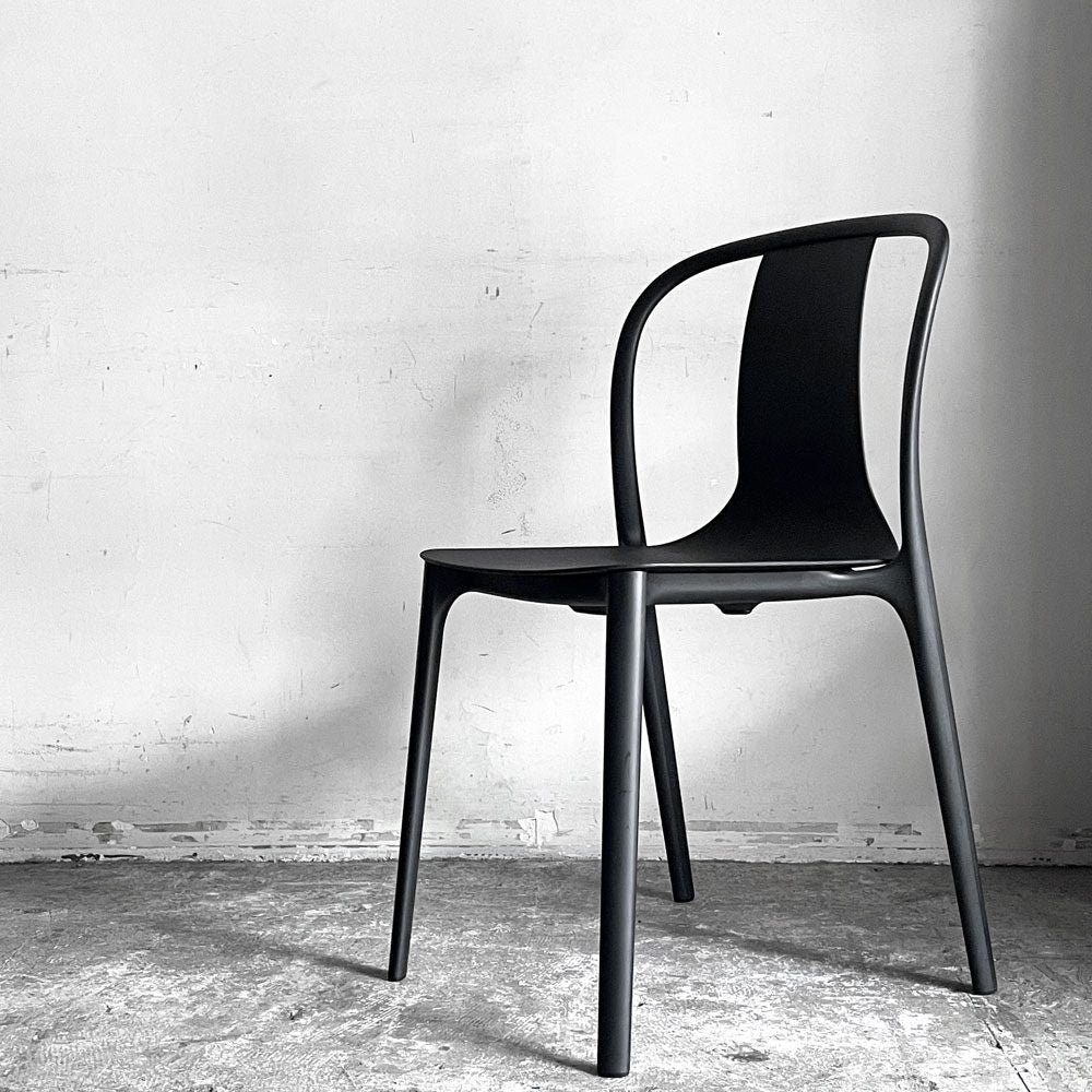 ヴィトラ Vitra ベルヴィルチェア Belleville Chair ダイニングチェア スタッキングチェア ディープブラック ロナン & エルワン・ブルレック D ■
