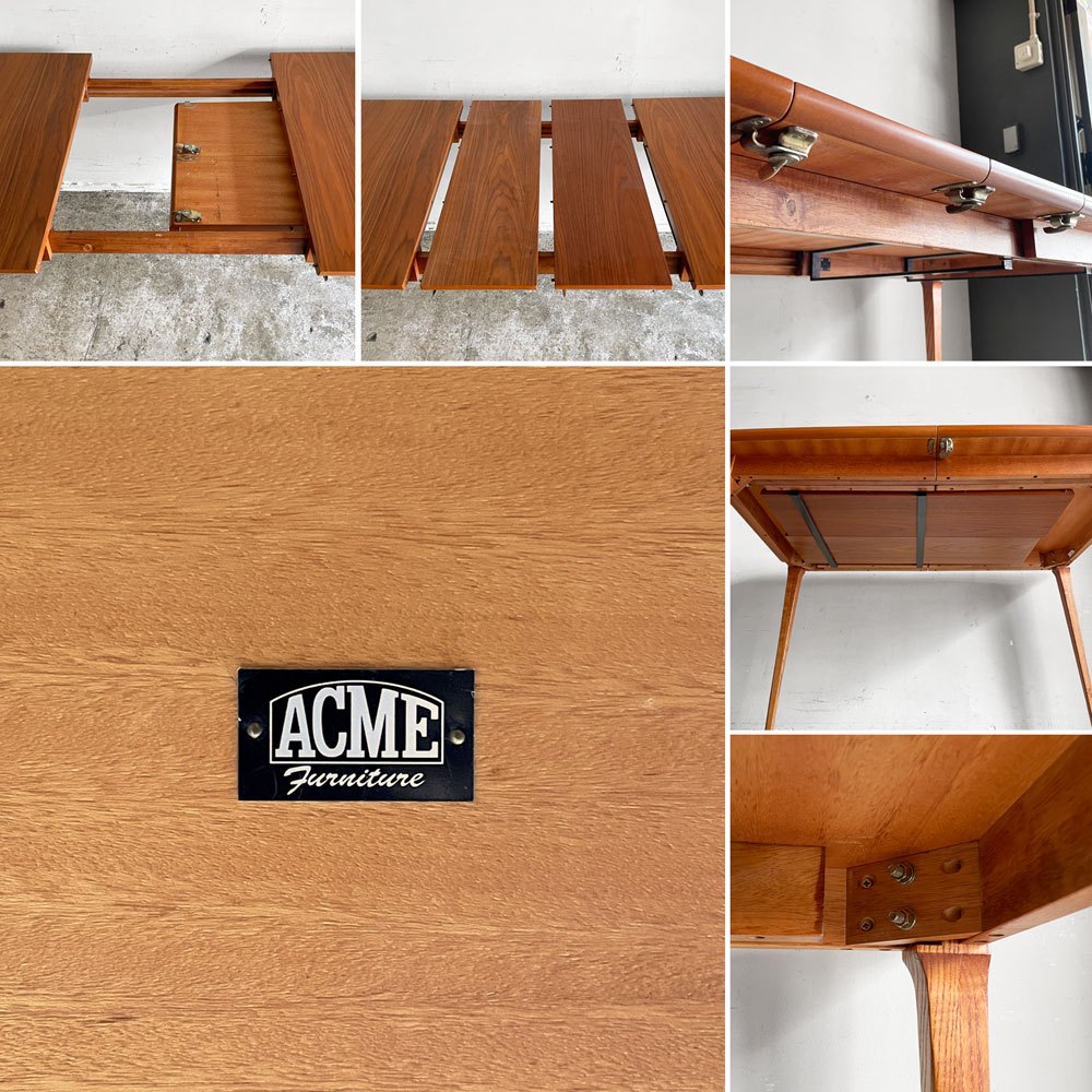 アクメファニチャー ACME Furniture ブルックス ダイニングテーブル BROOKS DINING TABLE エクステンション 伸長式 ウォールット材 タモ材 定価￥143,000- ■
