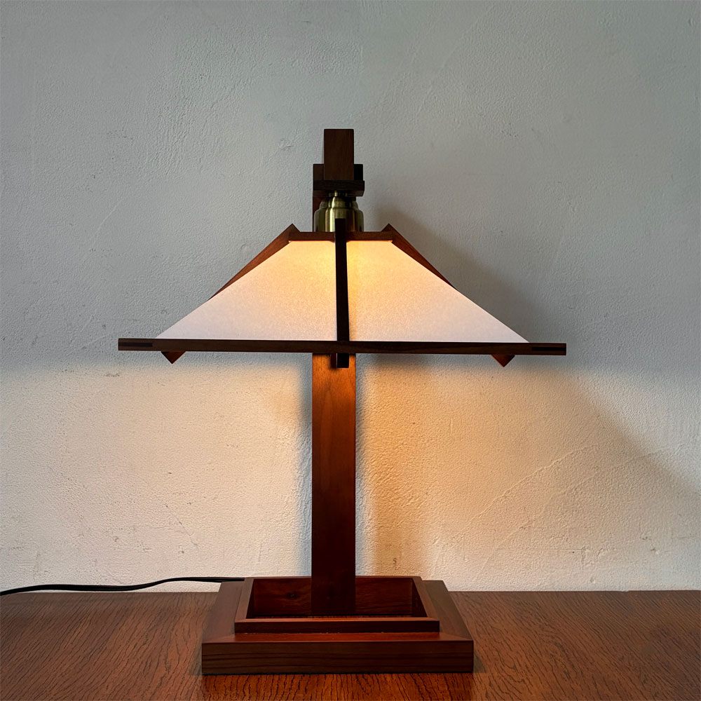 ヤマギワ YAMAGIWA タリアセン1 ミニ TALIESIN1 MINI 322S7314 ウォールナット材 E17 フランク・ロイド・ライト FRANK LLOYD WRIGHT 美品 定価￥110.000- ★