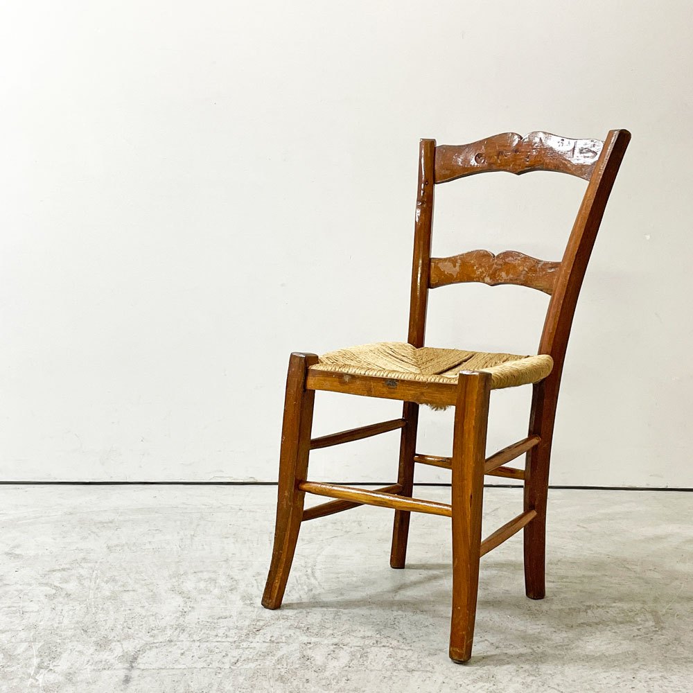 クラシカルデザイン ClassicalDesign ダイニングチェア 麻ひも ビンテージ 現状品 ●