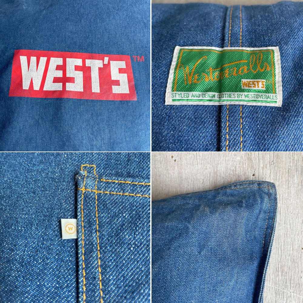 ジャーナルスタンダードファニチャー journal standard Furniture × ウエストオーバーオールズ WESTOVERALLS コラボレーション デニム生地 BIGクッション 120cm 廃番希少 ♪