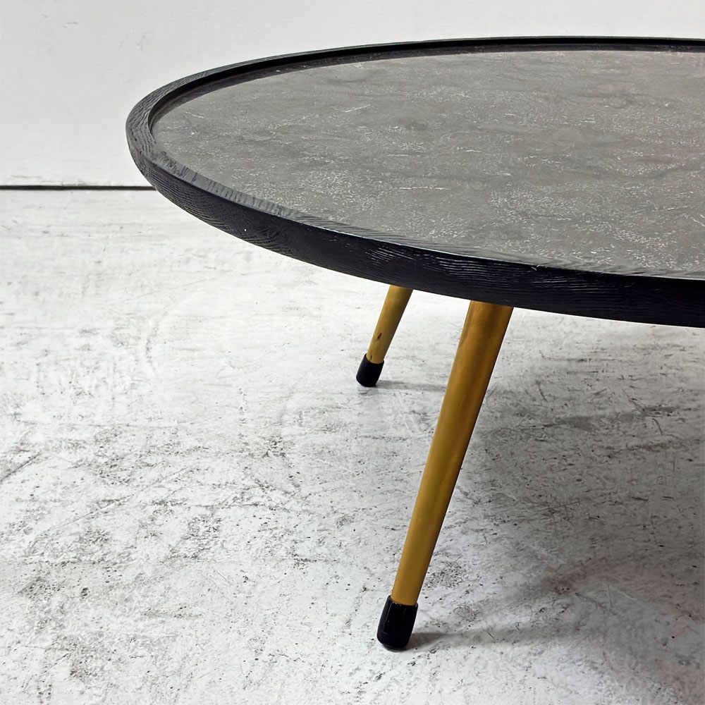 クラッシュゲート CRASH GATE ノットアンティークス Knot antiques バーク BARK コーヒーテーブル W80 石天板 ステンレス 定価￥105,600- 展示品 ●