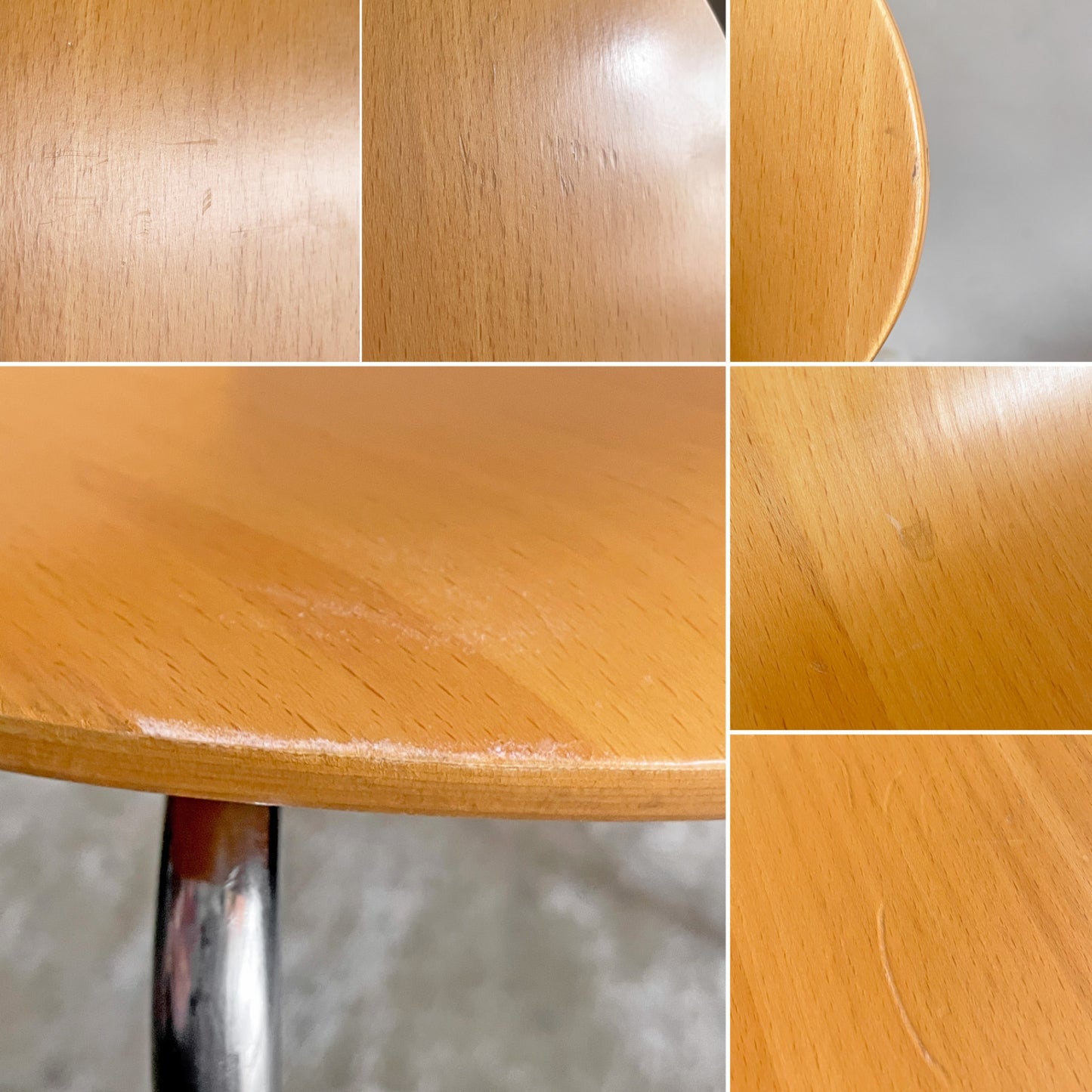 フリッツハンセン Fritz Hansen 3101 アリンコチェア アントチェア 4本脚 ナチュラルビーチ ラッカー仕上げ フェルトグライズ アルネ・ヤコブセン B ■