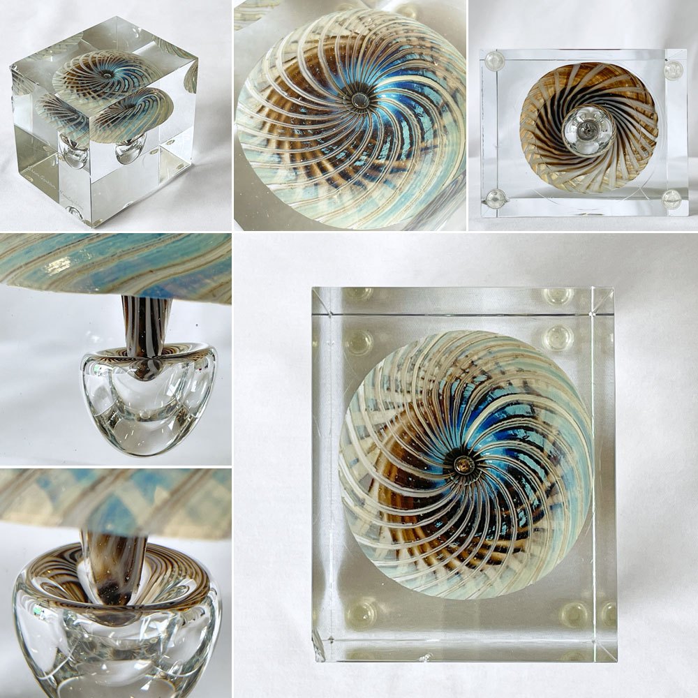 イッタラ iittala キューブ Cube LIGHT BLUE MUSHROOM オイバ・トイッカ ビンテージ 希少 ◇