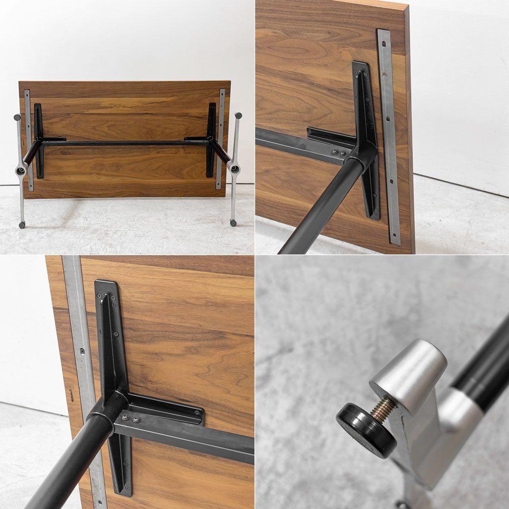 グリニッチ greeniche カフェテーブル Cafe Table ダイニングテーブル ウォールナット無垢材 × スチールレッグ インダストリアル 定価￥120,000- ●