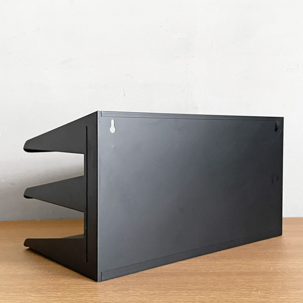 ビスレー BISLEY 3段 レターラック ブラック 書類棚 A4サイズ 横型 W38.5cm 壁掛け可 デスクアクセサリー 英国 B ■