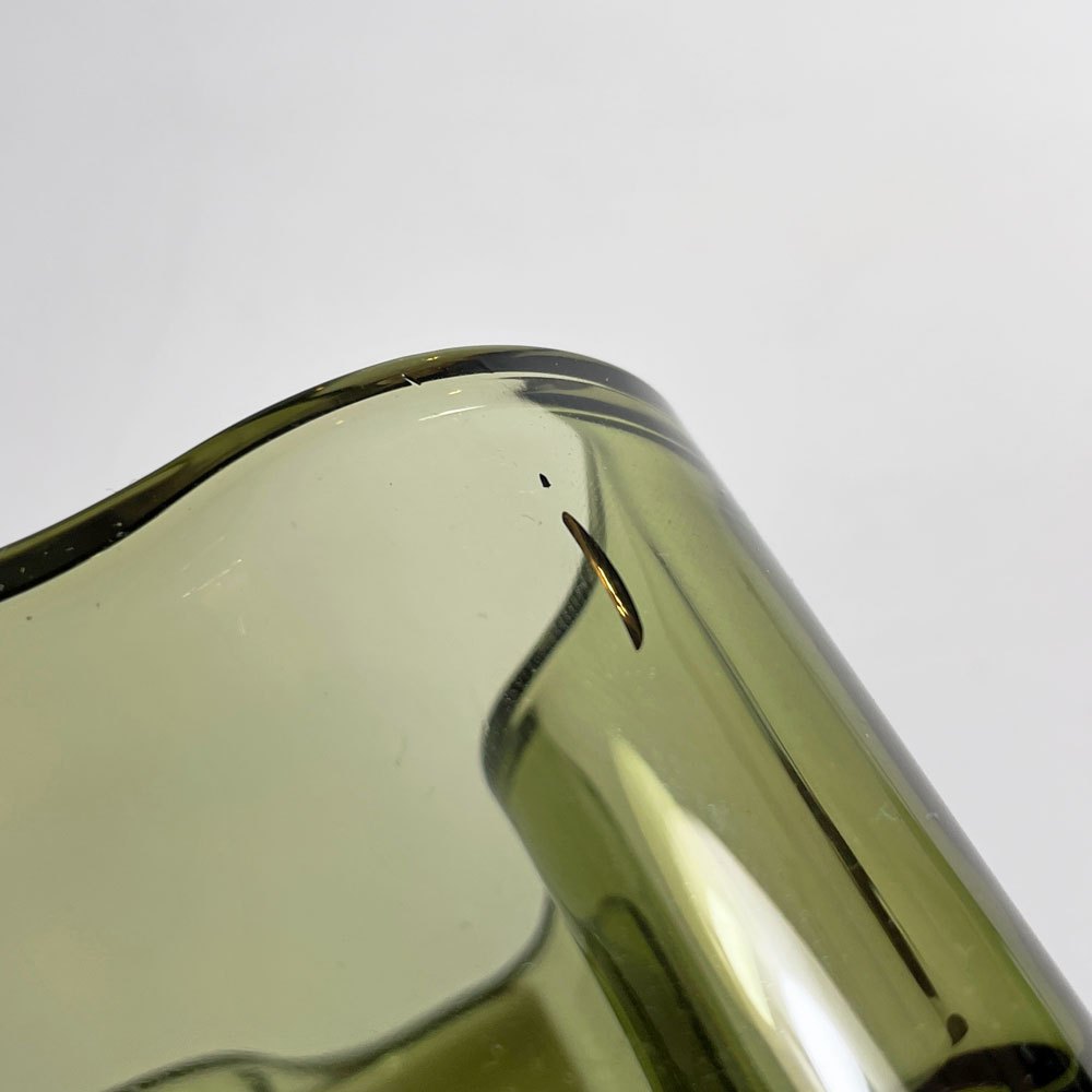 イッタラ iittala アルヴァ・アアルトコレクション Alvar Aalto Collection キャンドルホルダー 55mm モスグリーン 箱付 廃番 北欧雑貨 A ★
