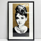 コンラッドリーチ CONRAD LEACH オードリー・ヘップバーン Audrey Hepburn シルクスクリーン アートフレーム ポスター ポップアート 5/30 希少 40×81.5cm(スクリーンサイズ) 額装品 ゴールド ●