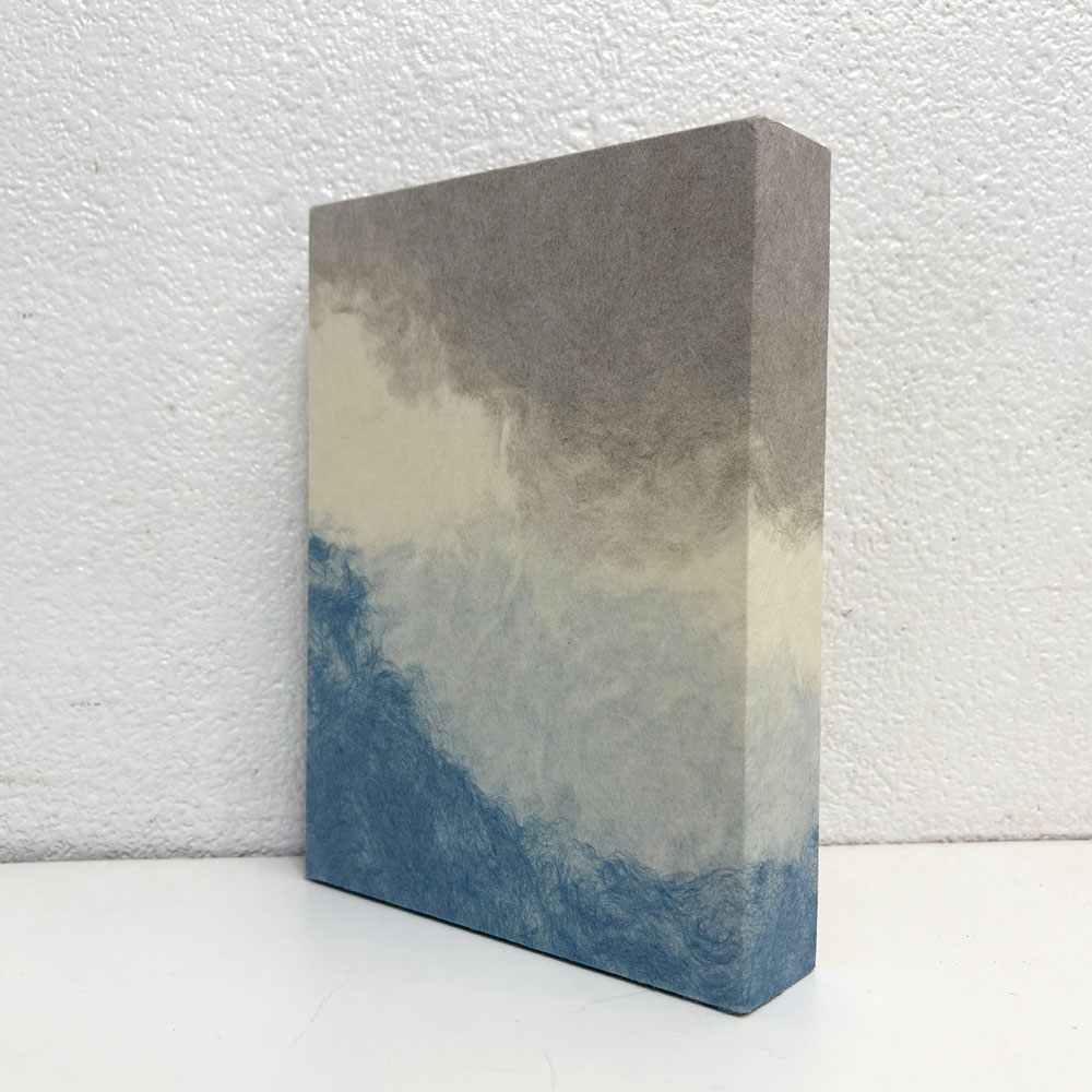紙漉思考室 手漉き和紙パネル作品 キリトリ 15×20cm 縦横展示可 ●