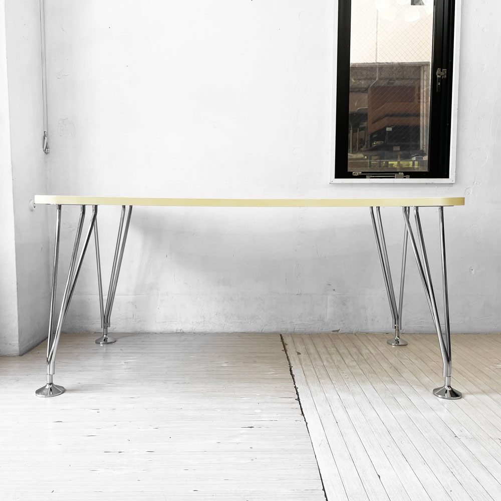 カルテル Kartell マックステーブル MAX TABLE ホワイト ミーティングテーブル W160cm 固定脚 フェルーチョ・ラヴィアーニ 定価 ￥213,400- ★