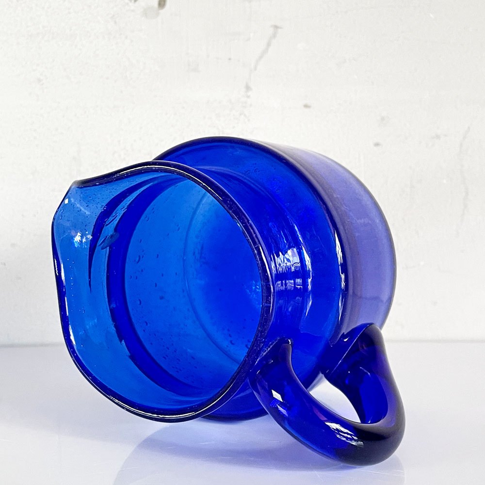 ボダ BODA ガラス ピッチャー 50ml ブルー 973/50 エリック・ホグラン Erik Hoglund ビンテージ スウェーデン 北欧食器 ■