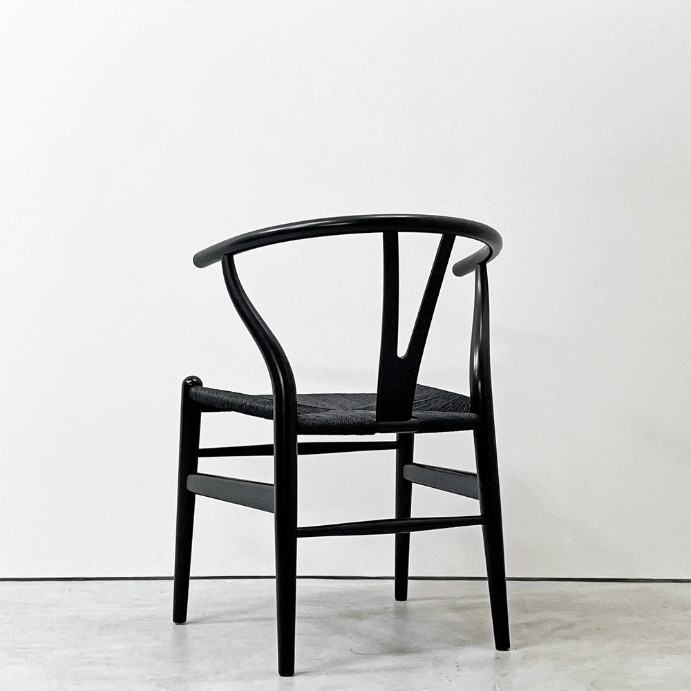 カールハンセン＆サン Carl Hansen & Son CH24 Yチェア ブラックラッカー×ブラックペーパーコード ビーチ材 ハンス・J・ウェグナー デンマーク 北欧家具 B ●