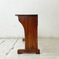 スクールデスク シェルフ付き コンソールデスク 学校机 書斎 天然木 ビンテージスタイル ●
