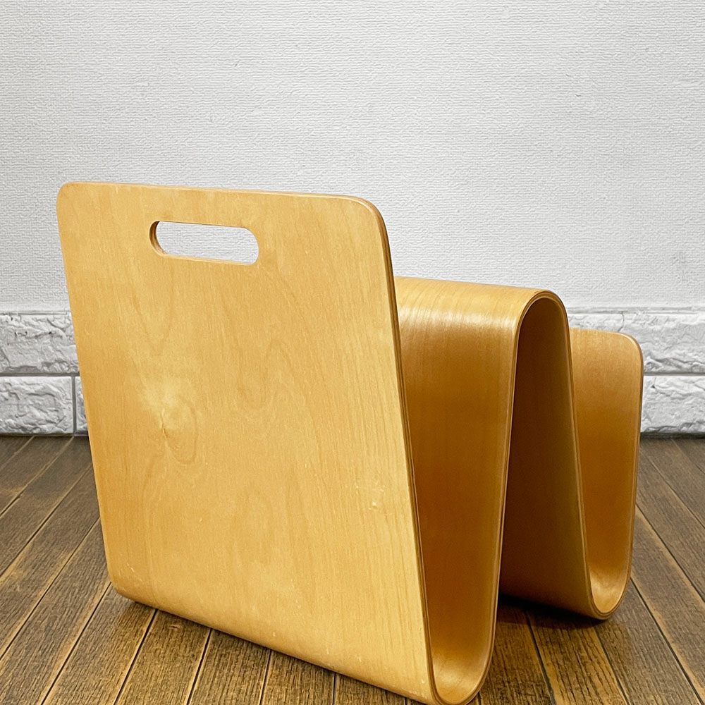 オッフィー offi マガジンラック マグスタンド MAG STAND バーチ材 プライウッド Eric Pfeiffer デザイン MoMA ミッドセンチュリーモダン 廃番 ◎