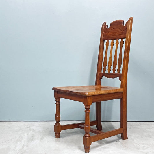 ノックオンウッド Knock on wood コロニアル ハイバックチェア1 ダイニングチェア ウォールナット無垢材 クラシカルデザイン B ◎