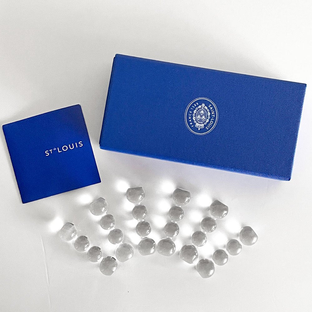 サンルイ SAINT-LOUIS バブルス bubbles カトラリーレスト 6個セット 箸置き クリスタルガラス 箱付き 未使用品 フランス ■