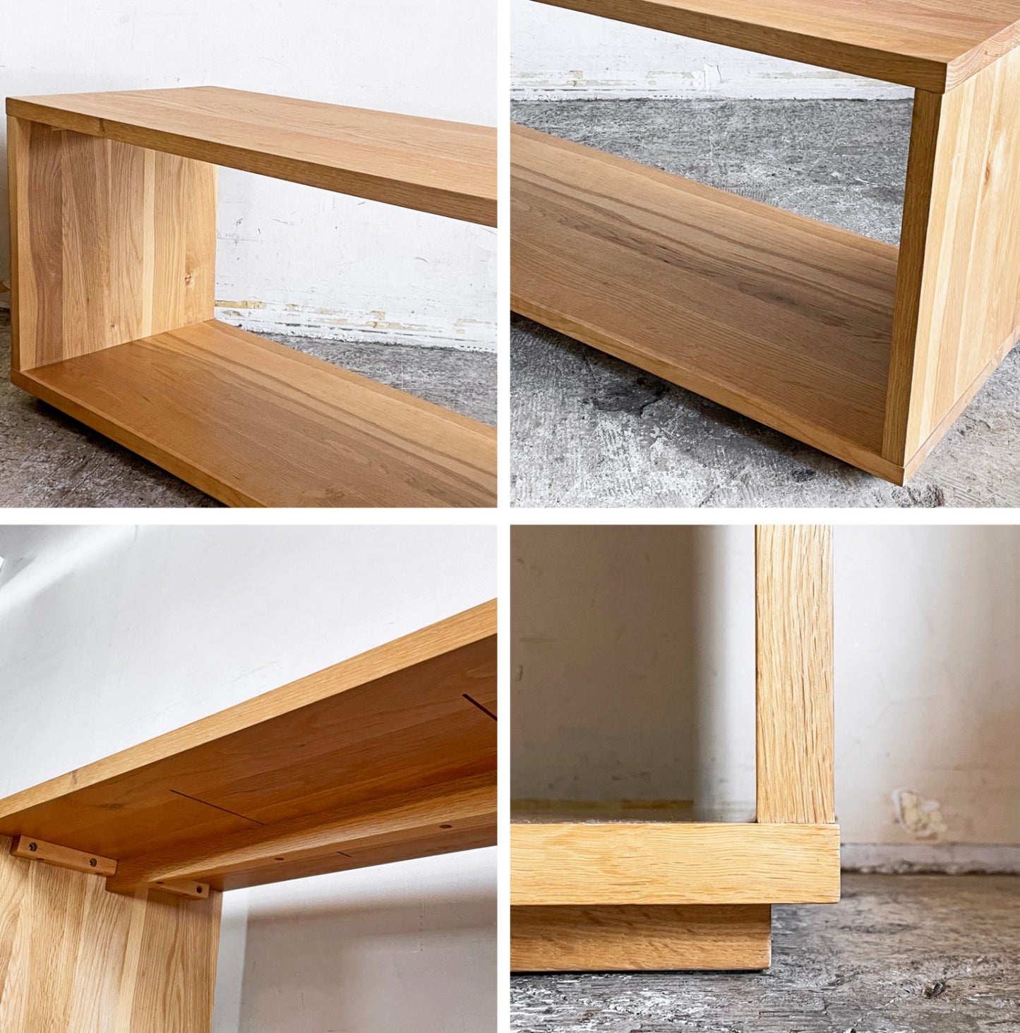 無印良品 MUJI オーク無垢材 ダイニングベンチ 板座 AVボード ローボード W120cm ナチュラル ■