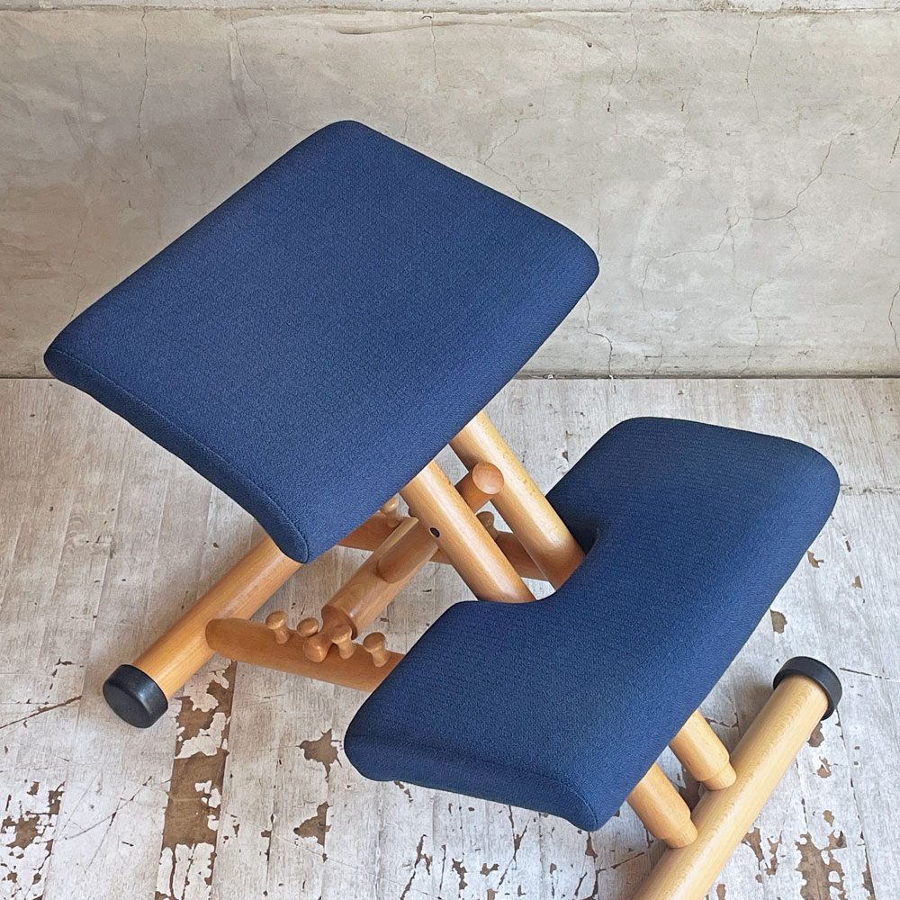 ストッケ STOKKE ヴァリエール VARIER マルチバランス MULTI バランスチェア ビーチ材 ファブリック ネイビー 北欧 ノルウェー ♪