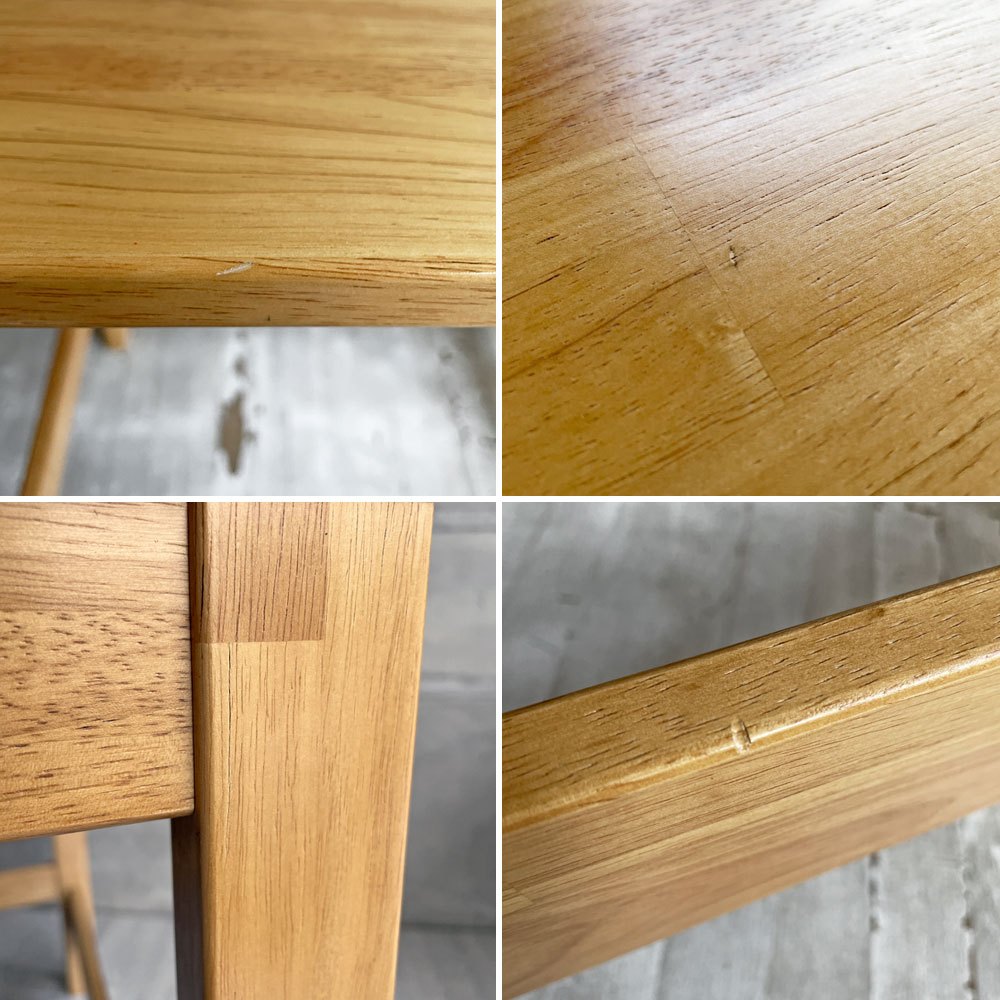 無印良品 MUJI 木製コンパクトデスク ラバーウッド無垢集成材 シンプルデザイン 定価￥12,900- ♪