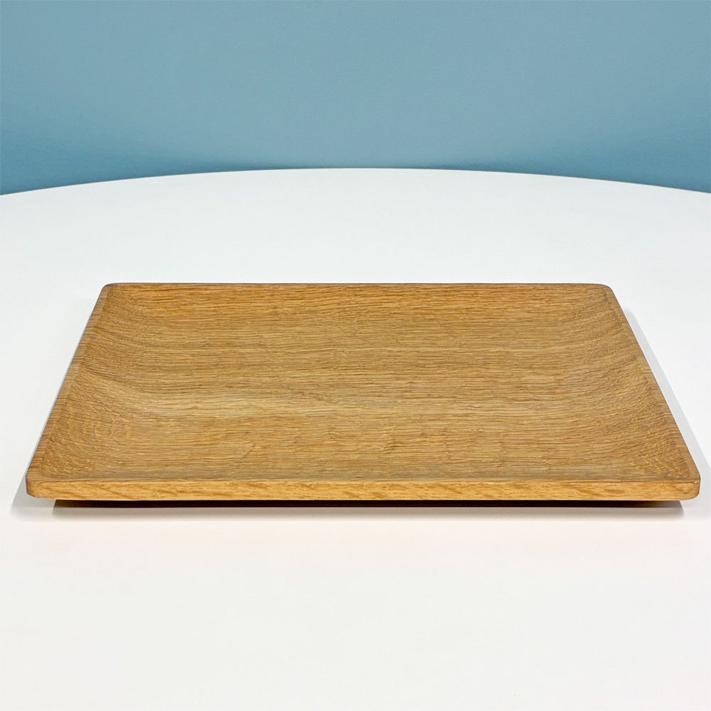 山口和宏 角トレイ 楢材 27x24cm 盆 百草オリジナル 現代作家 A ◎