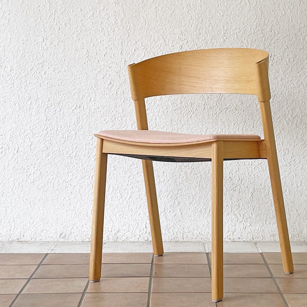 ムート muuto カバーサイドチェア Cover Side Chair ダイニングチェア スタッキング オーク材 布座 クヴァドラ生地 トーマス・ベンゼン ピンク B ◇