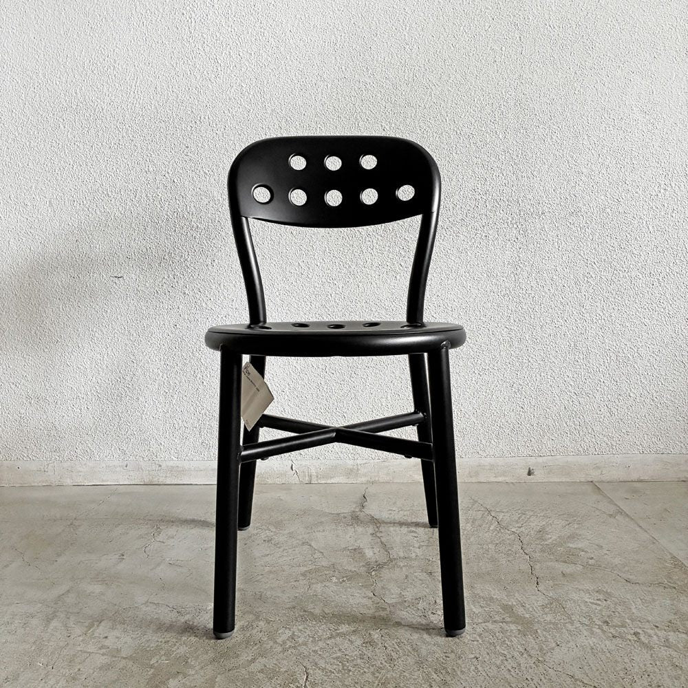 マジス MAGIS パイプチェア Pipe Chair ダイニングチェア パンチングシート アームなし ブラック 屋外使用可 ジャスパー・モリソン 未使用品 定価￥90,200- 〓