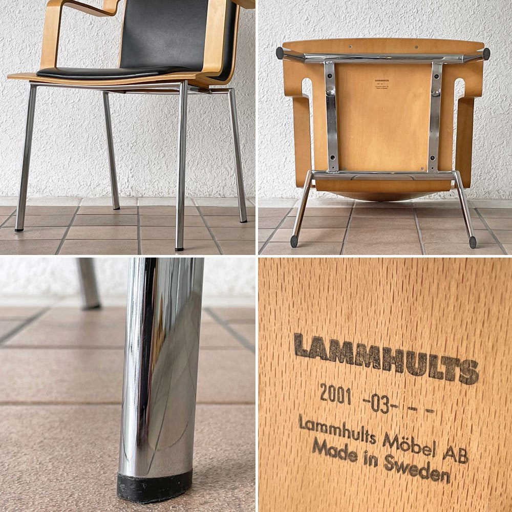 ラムホルツ LAMMHULTS コーパス アームチェア Corpus Armchair プライウッド アームチェア バーチ材 スタッキング スウェーデン 北欧家具 A ◇