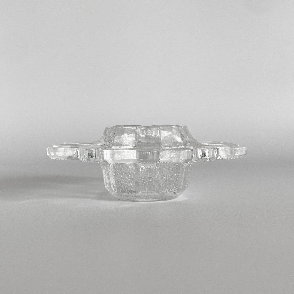 イッタラ iittala  スノークリスタル 雪の結晶 キャンドルホルダー ヴァルト・コッコ Valto Kokko フィンランド 北欧雑貨 ビンテージ 箱付 ■