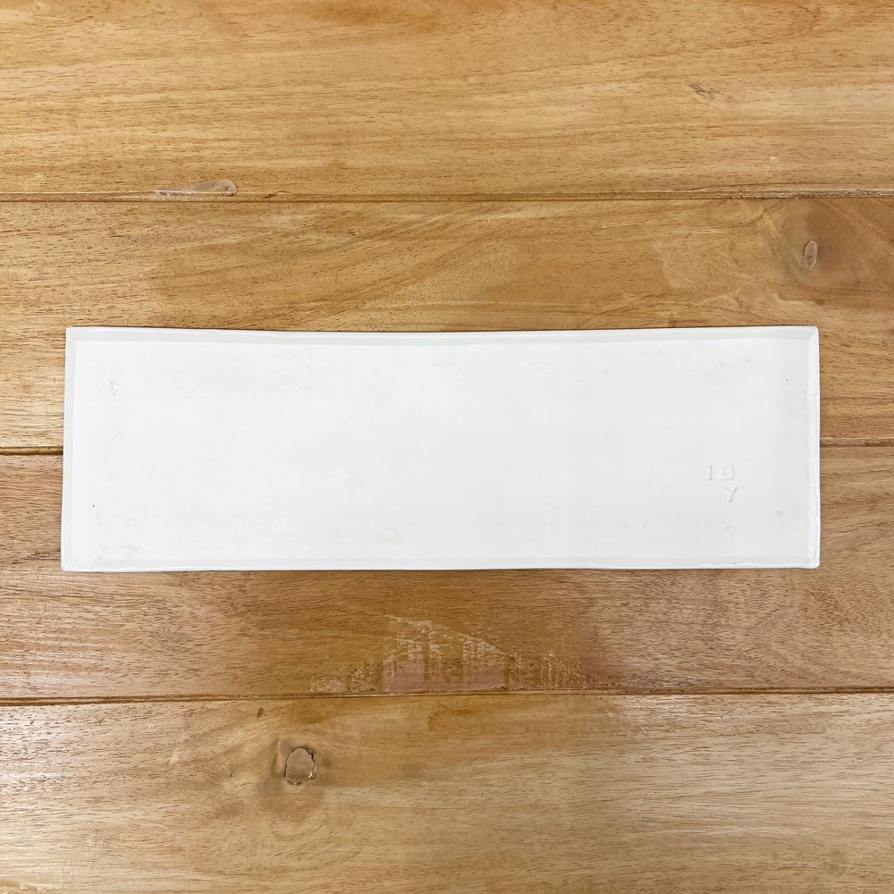 岡田直人 Naoto Okada 長角板皿 プレート 30×9.5cm ホワイト 現代作家 〓