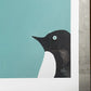 プロドッテ Prodotte ペンギン penguin Moebe フレームセット A3 アート ポスター Hiroshi Hoda 42/99 リミテッドプリント 額装品 ■