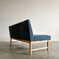アクタス ACTUS タイム THYME ソファベンチ 3シーター ファブリック カバーリング ブルー系 オーク材 W150cm 定価￥117,700-以上 〓