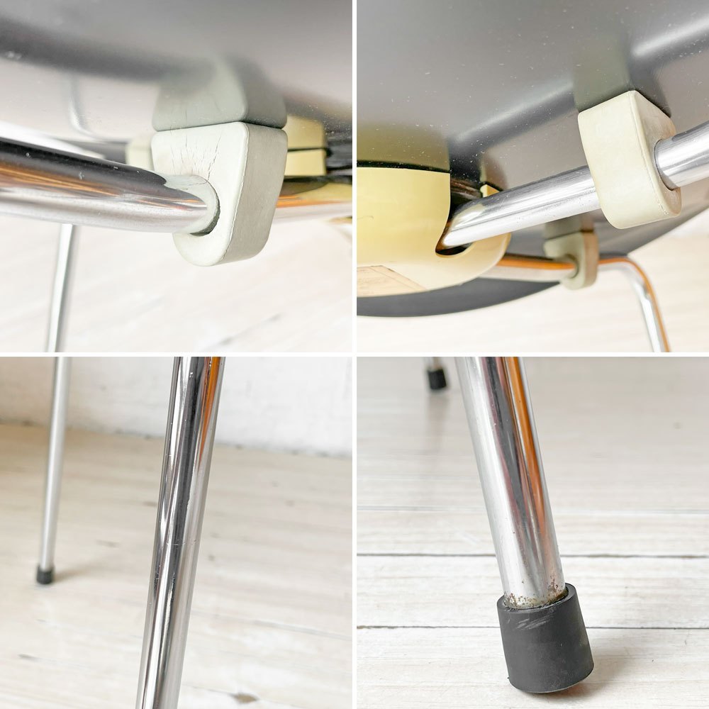フリッツハンセン Fritz Hansen セブンチェア ダイニングチェア ブラック ラッカー再塗装 アルネ・ヤコブセン デンマーク スタッキングチェア 北欧家具 ★