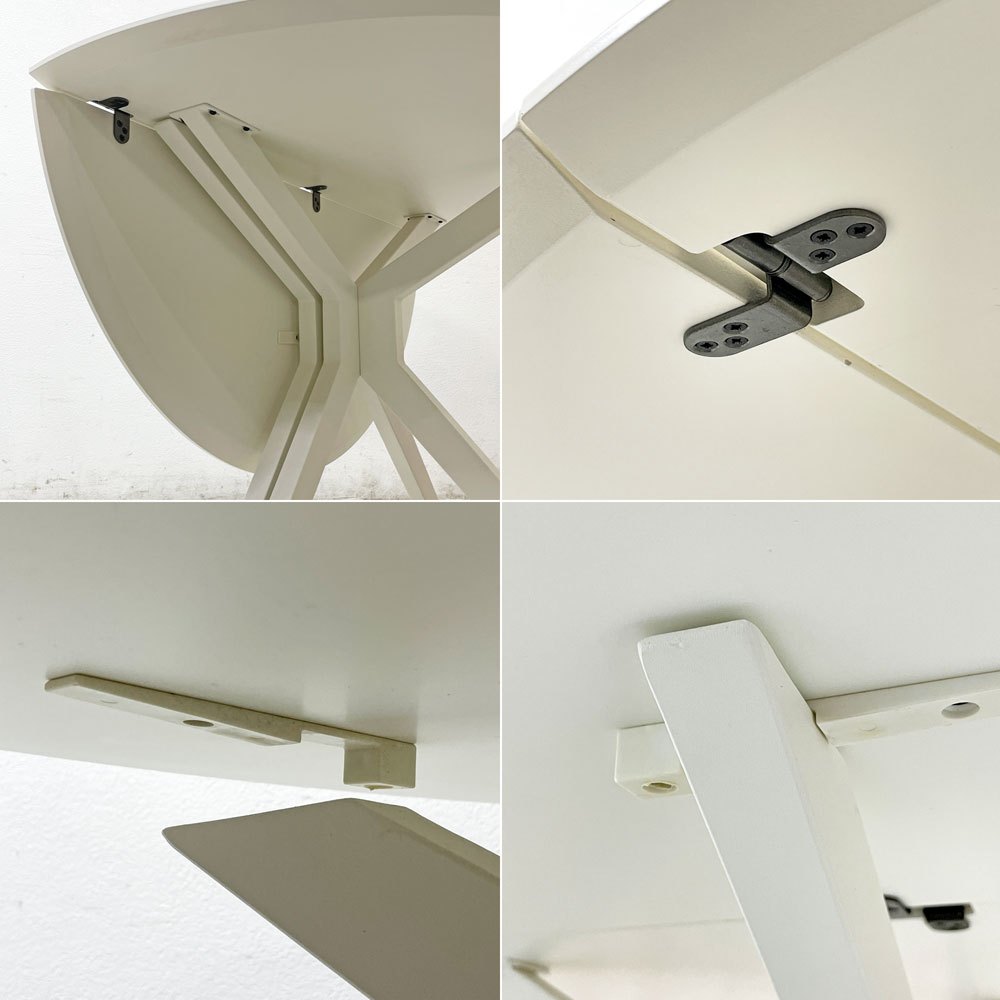 ボーコンセプト Boconcept ビルン BILLUND ラウンドテーブル バタフライテーブル マットホワイト×オーク デンマーク 北欧家具 ●