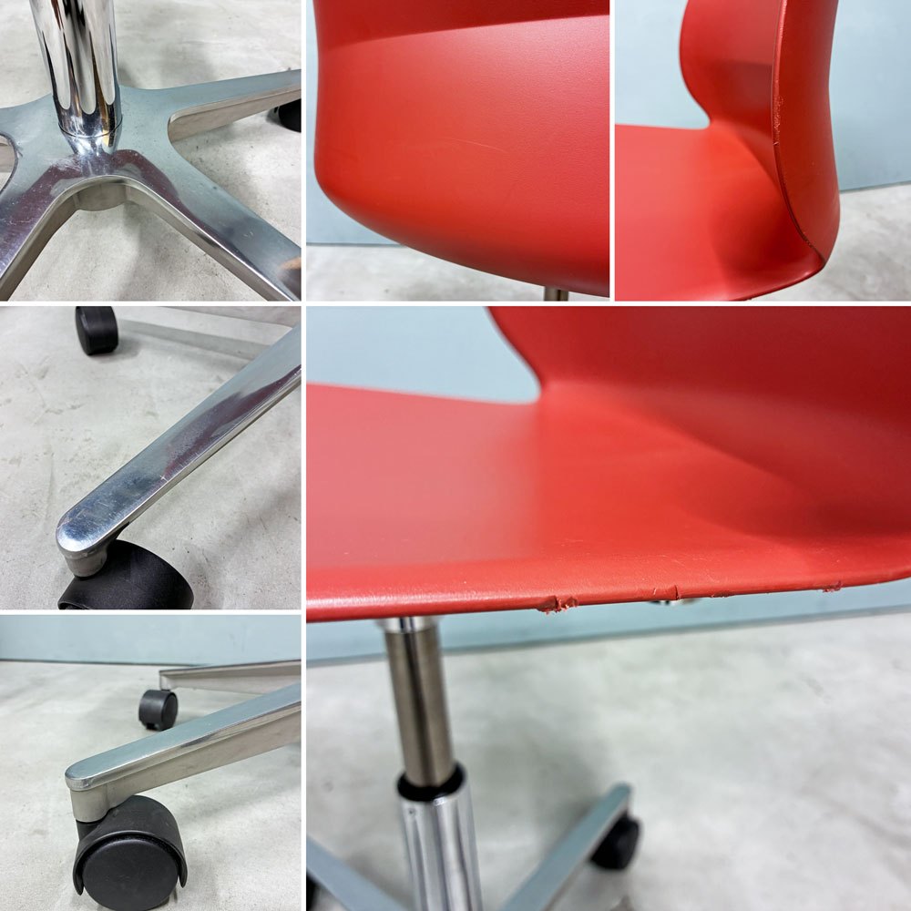 フリッツハンセン Fritz Hansen N02 リサイクルチェア RECYCLE  デスクチェア ダークレッド キャスター 佐藤オオキ nendo ◎