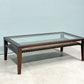 エーフラット a.flat ケイローテーブル KEI low table センターテーブル ガラス天板 ラタン ラバーウッド 定価￥52,360- ◎