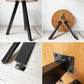 かなでもの KANADEMONO ザ・カフェテーブル THE CAFE TABLE Black Steel 3pin ラウンド ラバーウッド天板 スチール Φ60cm ★